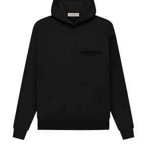 Essentials Fear of God Hoodie Black Large Stretch Limo
